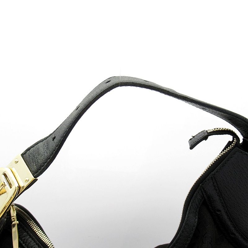 Gucci Oneshoulder Canvas Leather Shoulder Bag Black — view 2