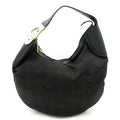 Gucci Oneshoulder Canvas Leather Shoulder Bag Black