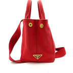 Prada Canapa 2-Way Tote TPM Canvas Handbag — view 5