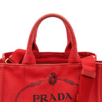 Prada Canapa 2-Way Tote TPM Canvas Handbag — view 2