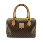 Celine Macadam Handbag Leather Brown