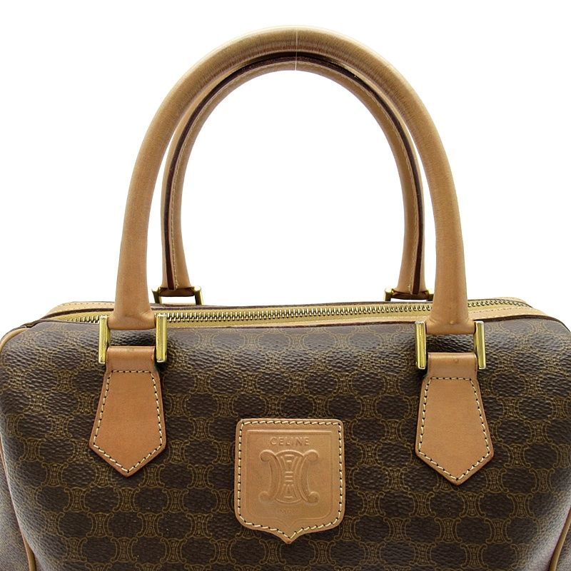 Celine Macadam Handbag Leather Brown — view 2