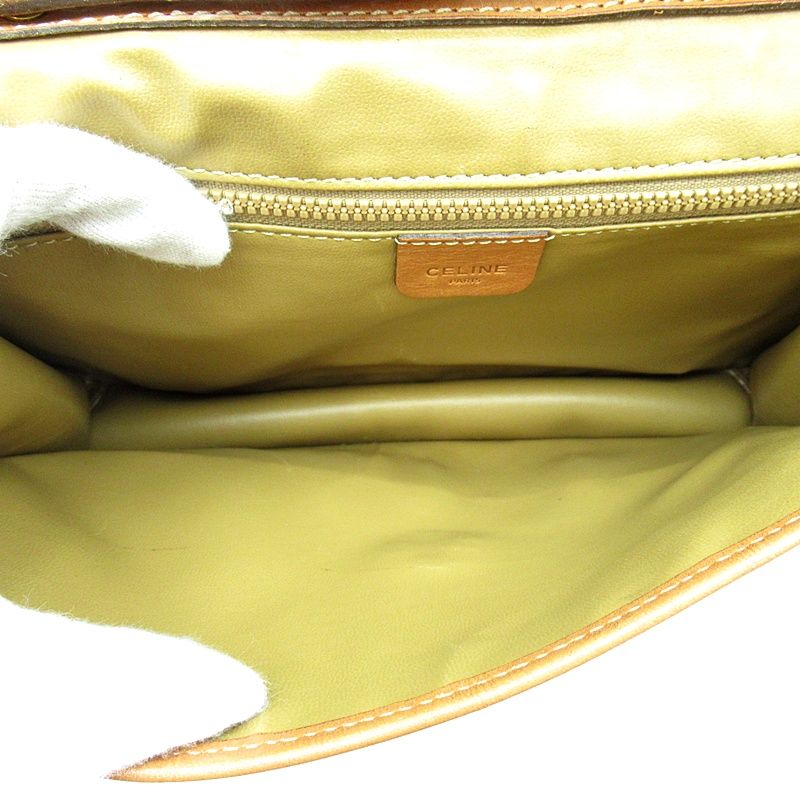 Celine Macadam Shoulder Bag Leather Brown — view 7