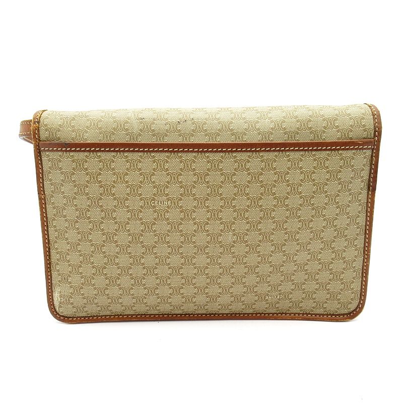 Celine Macadam Shoulder Bag Leather Brown — view 4