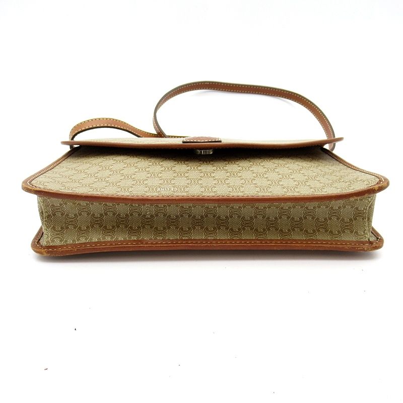 Celine Macadam Shoulder Bag Leather Brown — view 6
