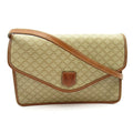 Celine Macadam Shoulder Bag Leather Brown