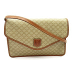 Celine Macadam Shoulder Bag Leather Brown