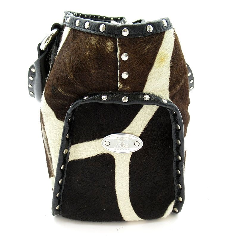 Celine Boogie Bag Calf Hair Leather Handbag Brown — view 5
