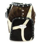 Celine Boogie Bag Calf Hair Leather Handbag Brown — view 5