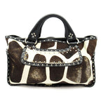 Celine Boogie Bag Calf Hair Leather Handbag Brown — view 4