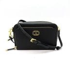 Dior Caro Double Pouch Shoulder Bag Calf Black