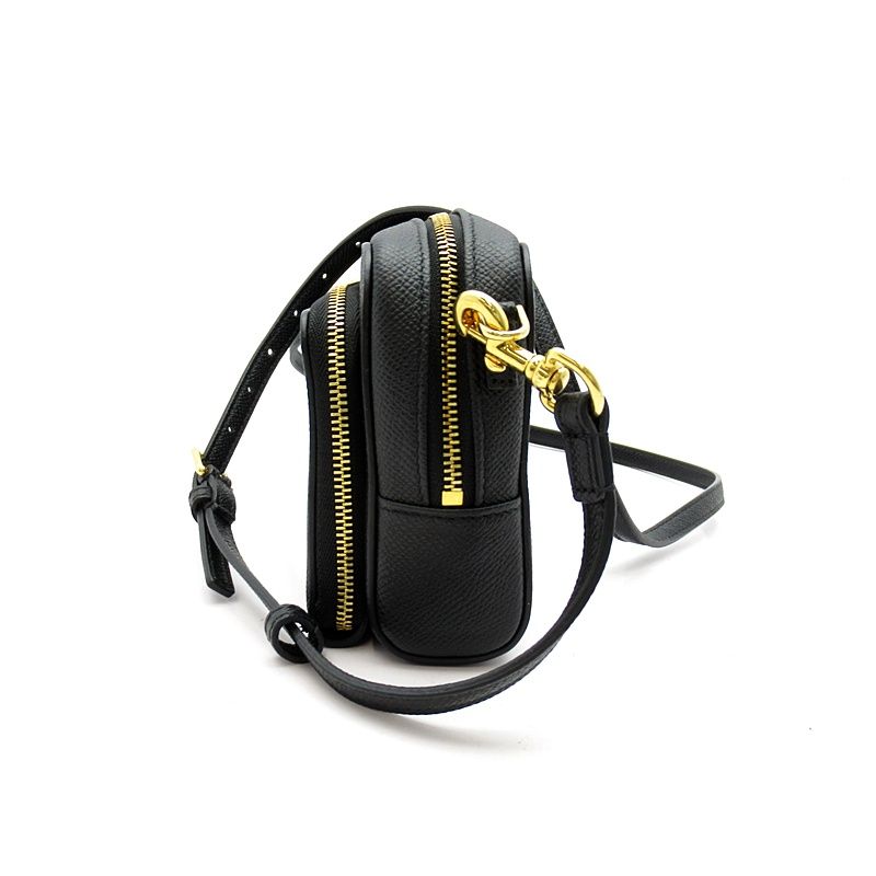Dior Caro Double Pouch Shoulder Bag Calf Black — view 3