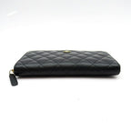 Chanel Full Zipper Wallet Caviar Leather Black — view 3