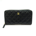 Chanel Full Zipper Wallet Caviar Leather Black