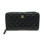 Chanel Full Zipper Wallet Caviar Leather Black
