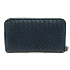 Bottega Veneta Intrecciato Full Zip Wallet Navy — view 2