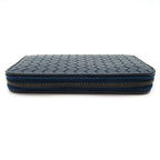 Bottega Veneta Intrecciato Full Zip Wallet Navy — view 3