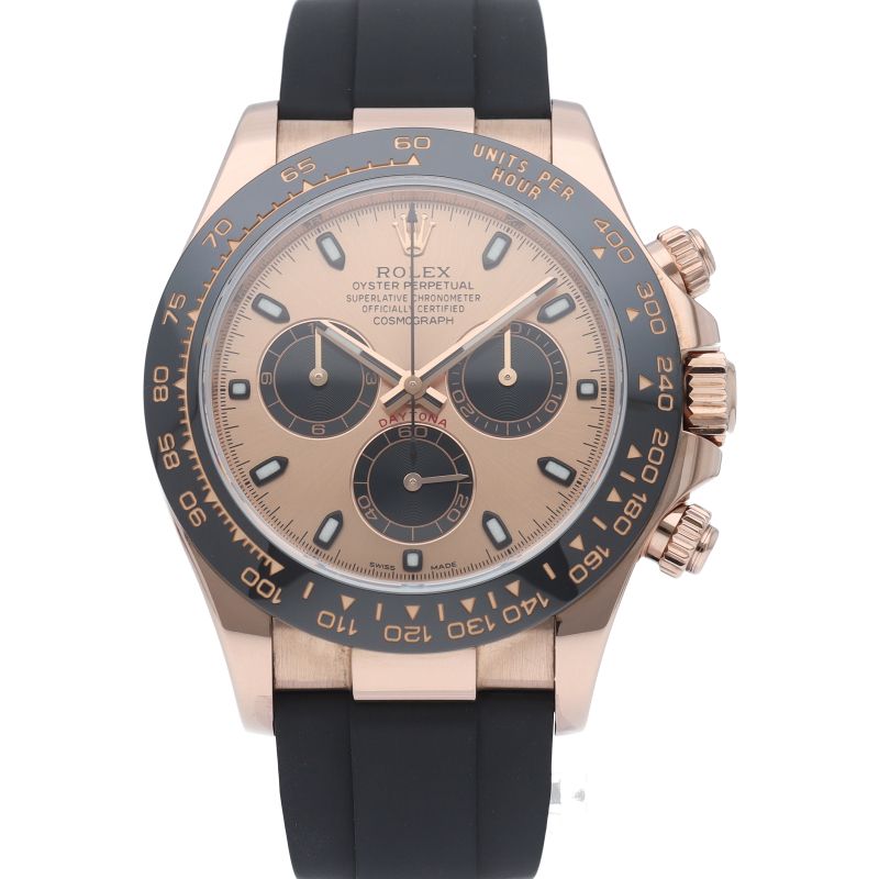 Rolex Cosmograph Daytona Watch Box 18k Pink Gold Rubber Black Finish — view 2