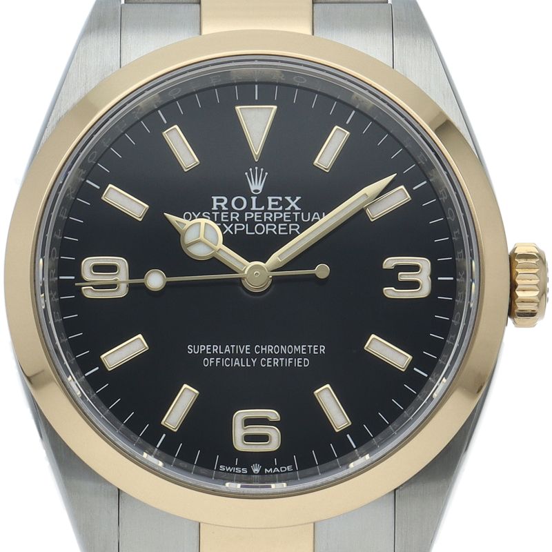 Rolex Watch Box 18k Yellow Gold SS Black Polished