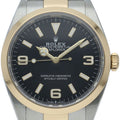 Rolex Watch Box 18k Yellow Gold SS Black Polished