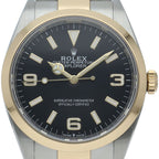 Rolex Watch Box 18k Yellow Gold SS Black Polished