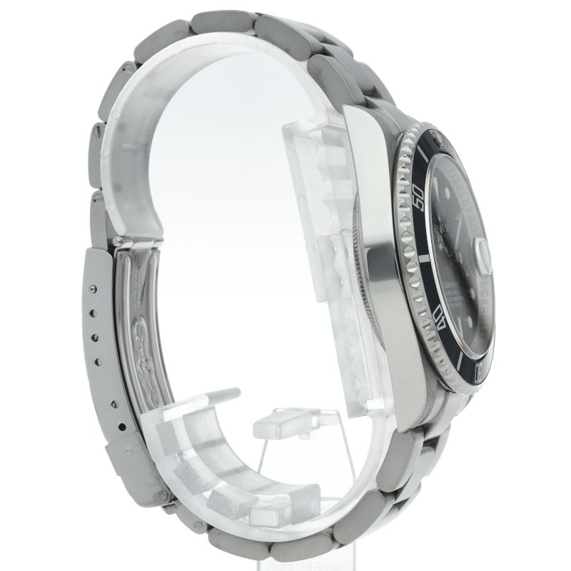 Rolex Submarinade Date Roulette Box SS Watch Black Polished Beauty — view 4