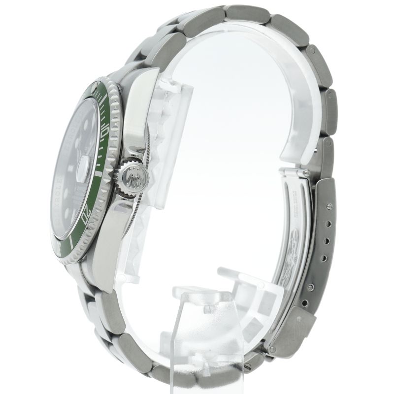 Rolex Submariner Date Green Roulette Lime Bezel Box SS Watch Black — view 3