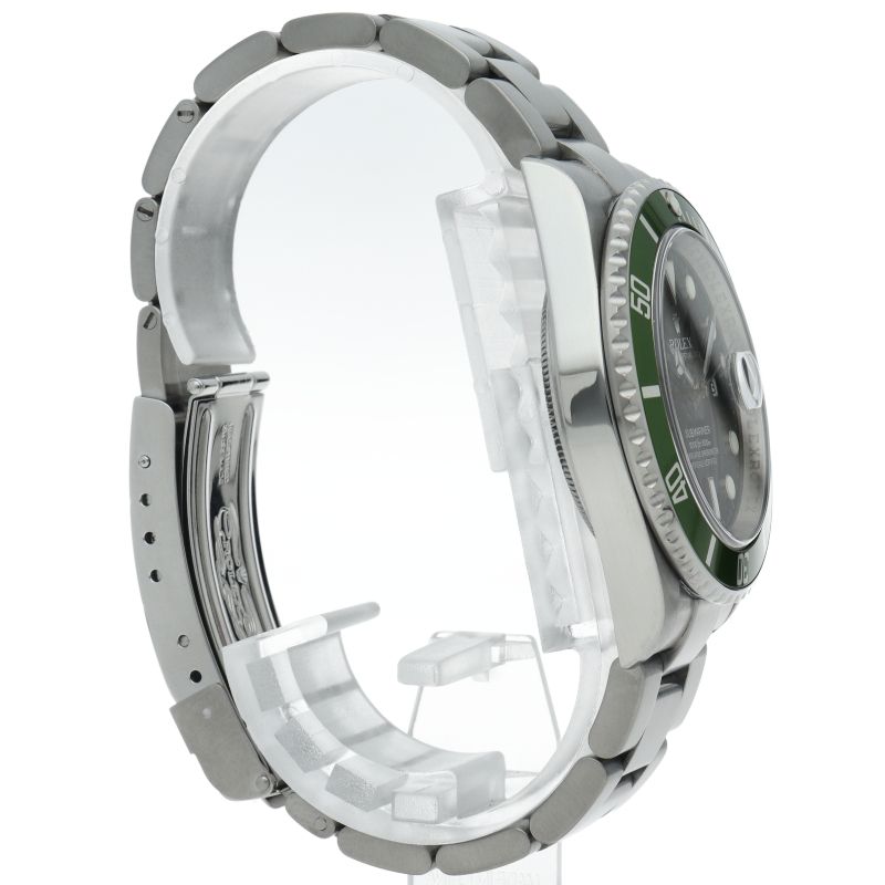 Rolex Submariner Date Green Roulette Lime Bezel Box SS Watch Black — view 4