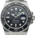 Rolex Submariner Date Watch Mirror Buckle Box SS Black Polished