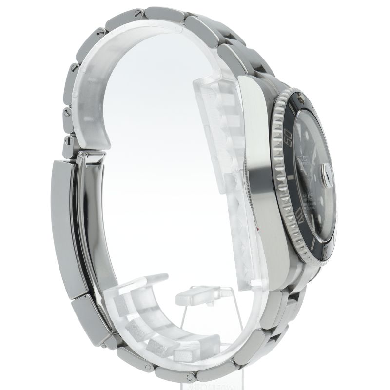 Rolex Submariner Date Watch Mirror Buckle Box SS Black Polished — view 4