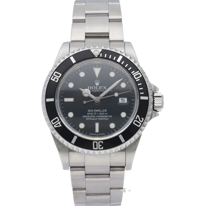 Rolex Sea Dweller Box SS Watch Black Polished — view 2