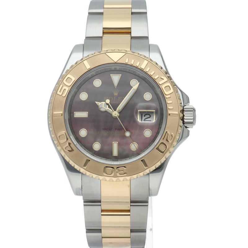 Rolex Yachtmaster Star Watch Roulette Black Shell Box 18k Yellow Gold SS — view 2