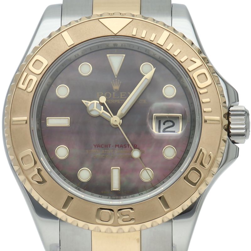 Rolex Yachtmaster Star Watch Roulette Black Shell Box 18k Yellow Gold SS