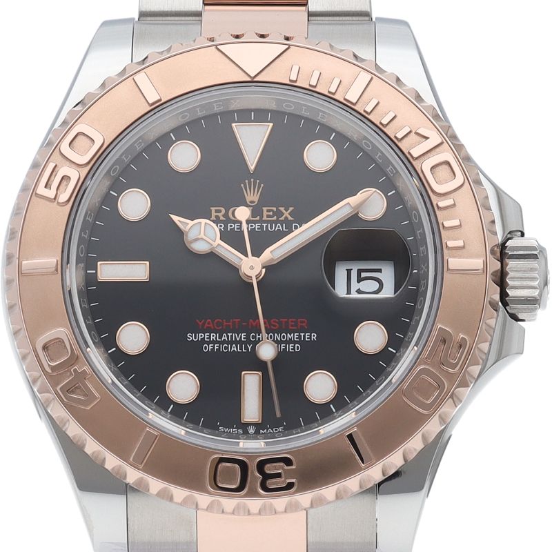 Rolex Yottomar Star 40 Watch 18k Pink Gold SS Black Polished