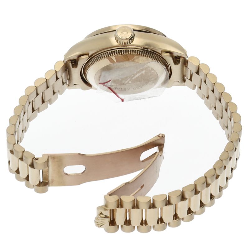 Rolex Datejust Watch Diamond Saffiano Bezel Box 18k Yellow Gold les — view 5