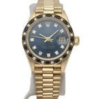 Rolex Datejust Watch Diamond Saffiano Bezel Box 18k Yellow Gold les — view 2