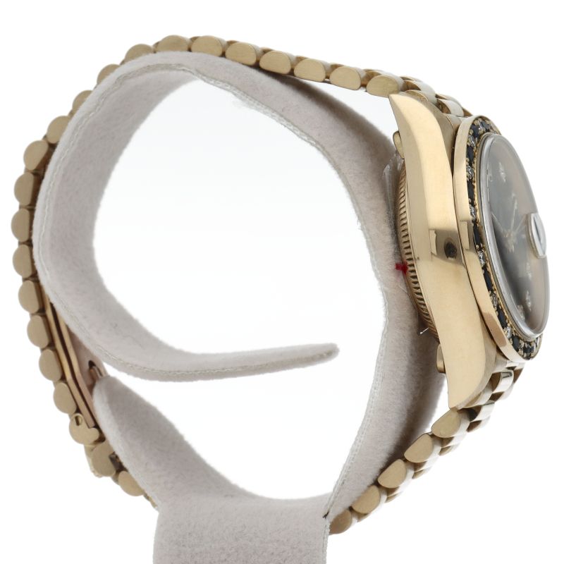 Rolex Datejust Watch Diamond Saffiano Bezel Box 18k Yellow Gold les — view 4