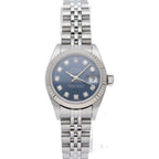 Rolex Datejust Watch Diamond Box 18k White Gold SS les — view 2