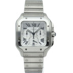 Cartier Santos de Cartier Chronograph Watch SS Silver — view 2