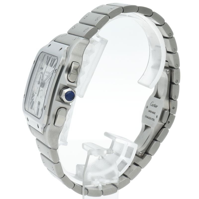Cartier Santos de Cartier Chronograph Watch SS Silver — view 3