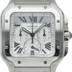 Cartier Santos de Cartier Chronograph Watch SS Silver