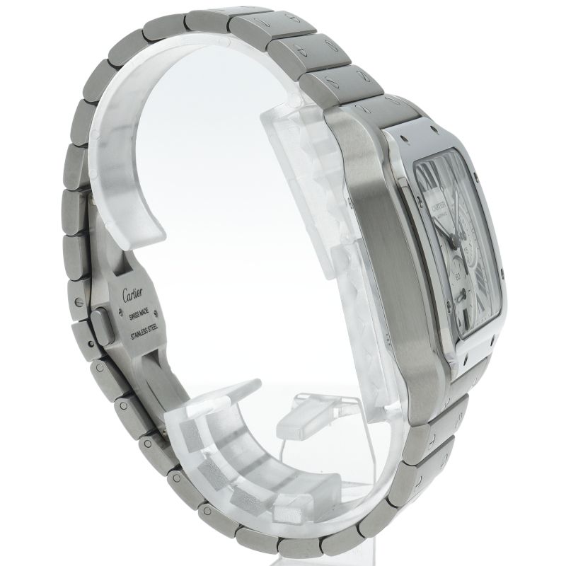 Cartier Santos de Cartier Chronograph Watch SS Silver — view 4