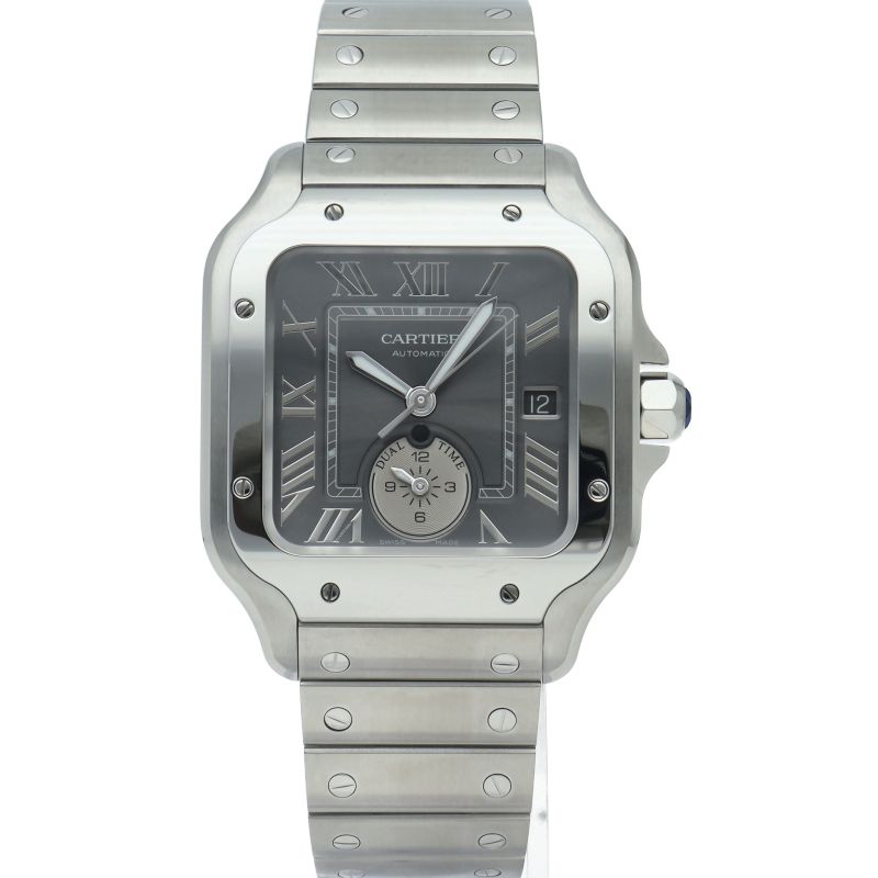 Cartier Santos de Cartier Dual Time Watch LM SS — view 2
