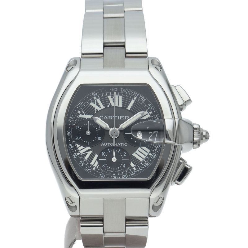 Cartier Roadster XL Chronograph Watch SS Black — view 2