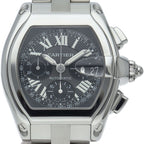 Cartier Roadster XL Chronograph Watch SS Black