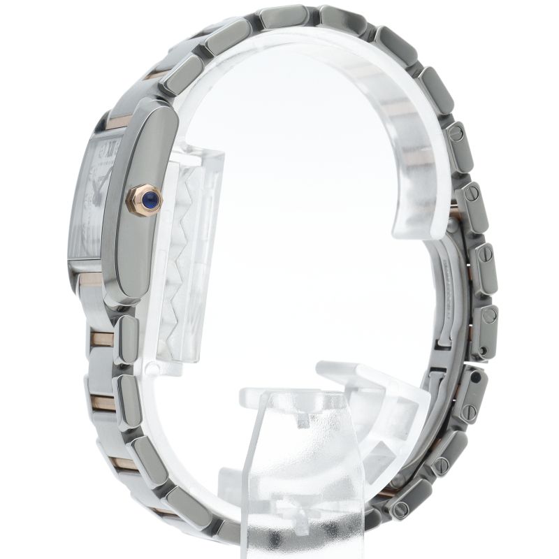 Cartier Tank Francaise SM Watch Diamond Box SS 18k Pink Gold Silver — view 3