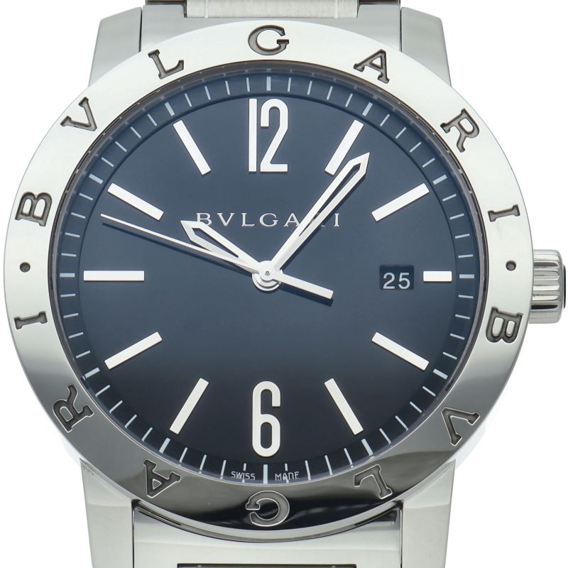 Bvlgari Watch 41 Auto SS Black Polished