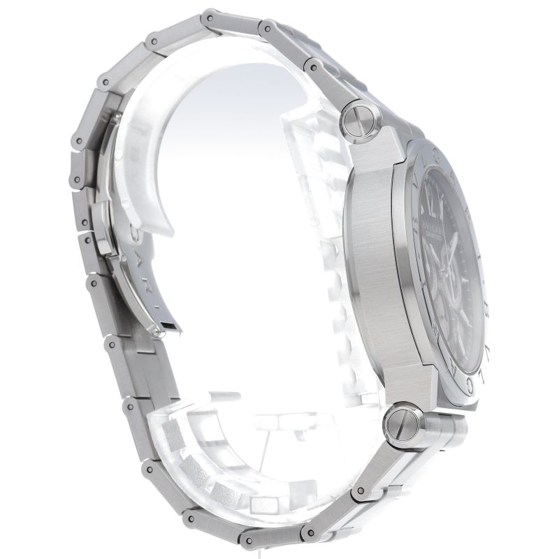 Bvlgari Diagono Calibro 303 Chronograph Watch 42 Box SS Menu — view 4