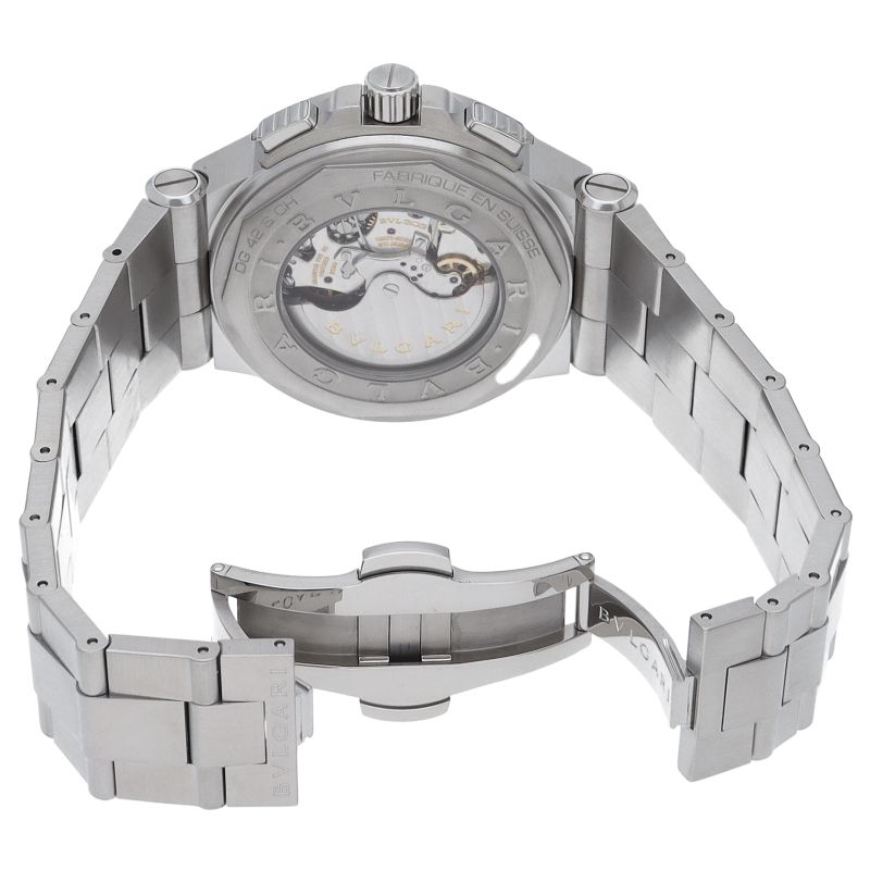 Bvlgari Diagono Calibro 303 Chronograph Watch 42 Box SS Menu — view 5