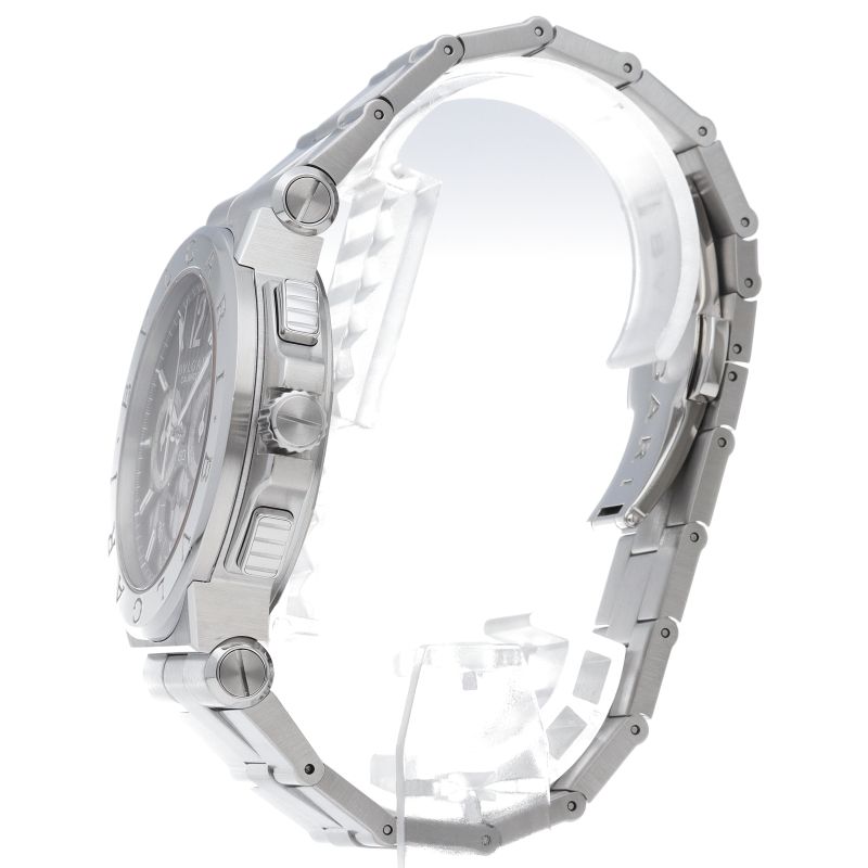 Bvlgari Diagono Calibro 303 Chronograph Watch 42 Box SS Menu — view 3